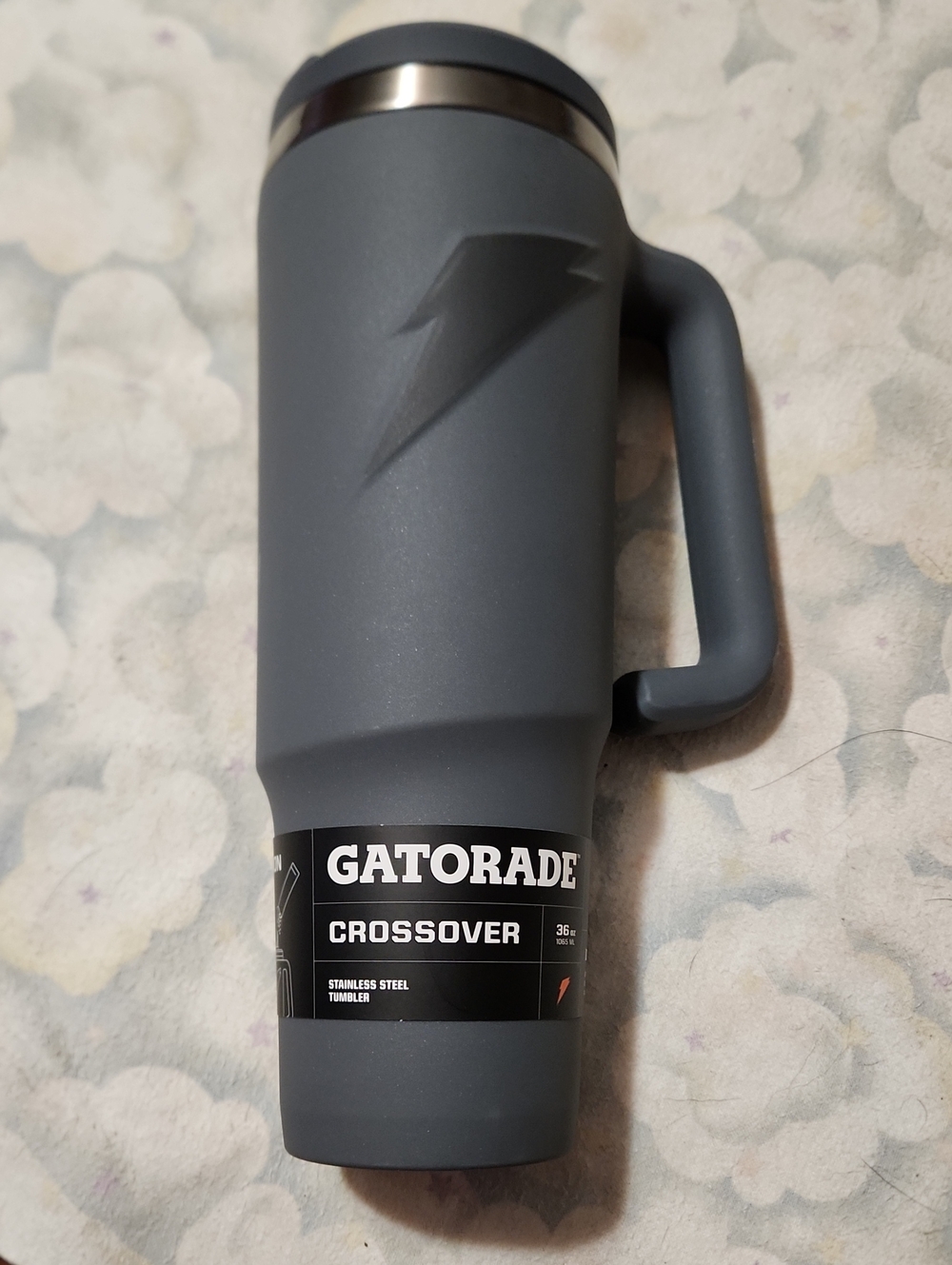 Gatorade Crossover 36oz Gray Travel Tumbler with Handle